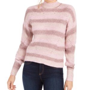Calvin Klein Jeans Striped Mock-Neck Sweater